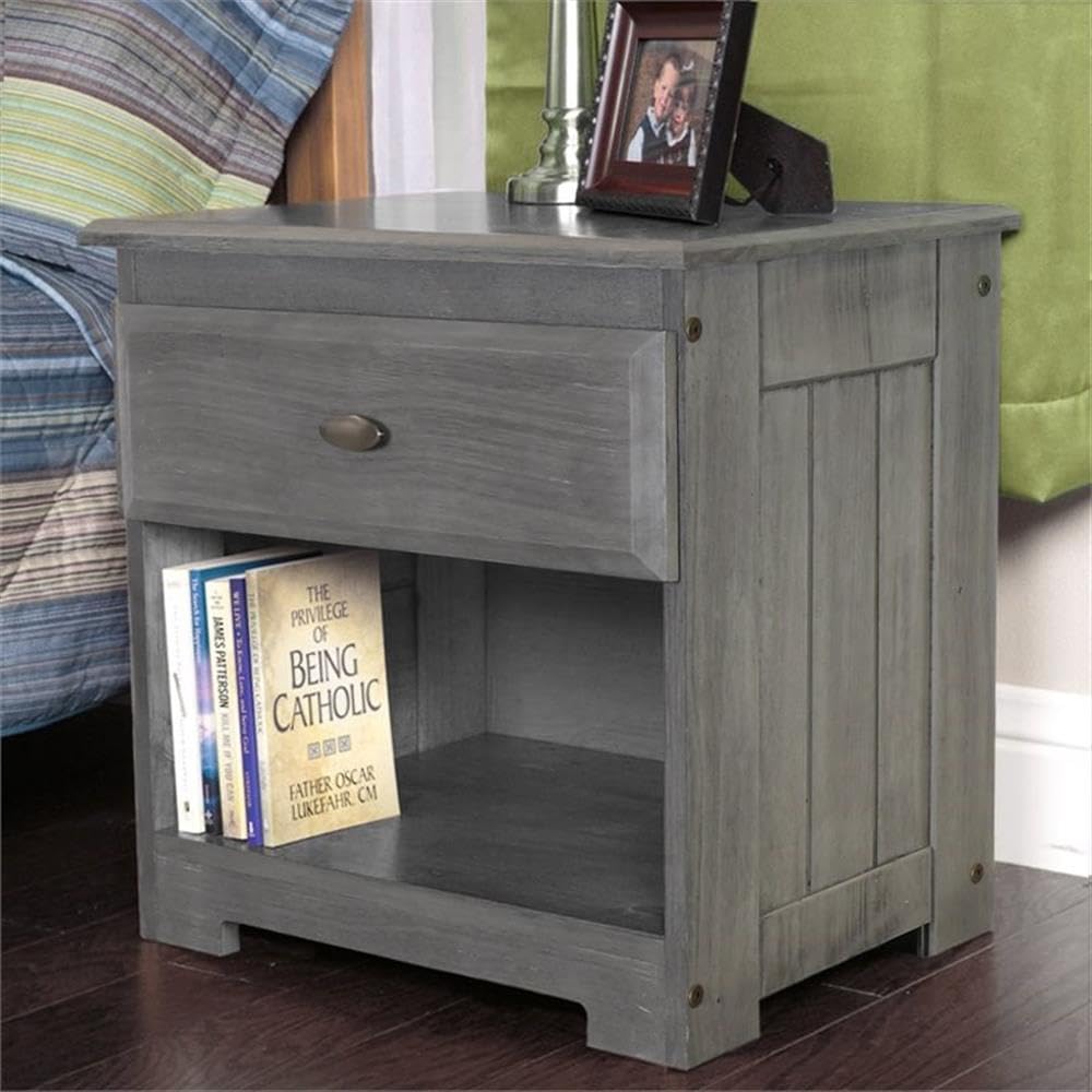 American Furniture Classics 83260KD Night Stand, Charcoal Gray
